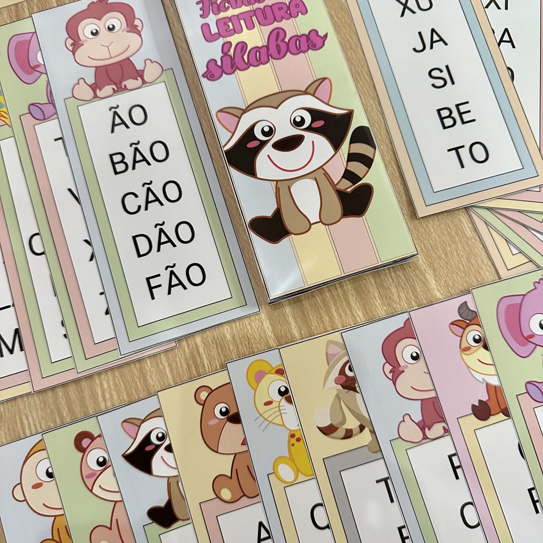 Fichas de leitura de Sílabas