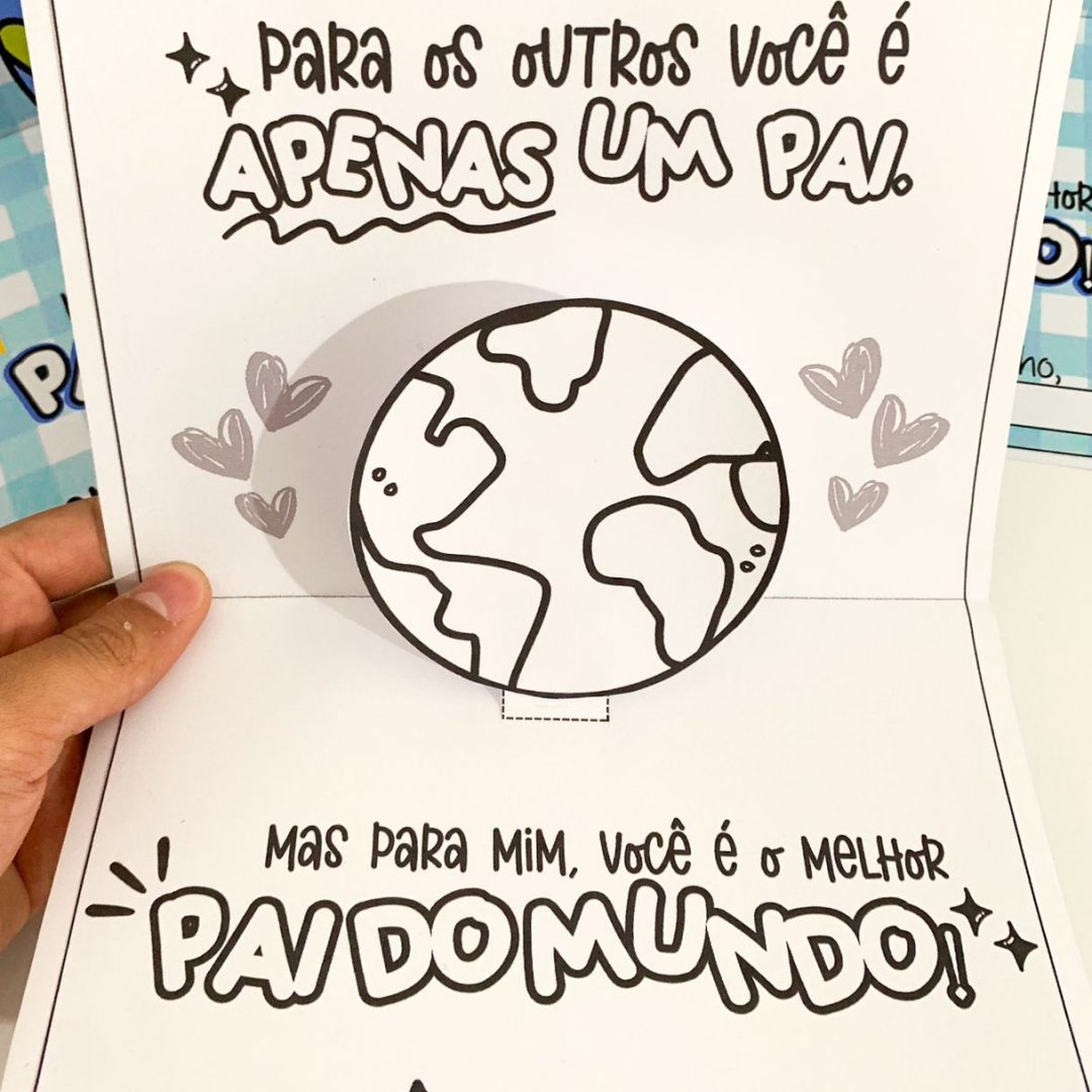 Cartão Dia dos Pais tema: Melhor Pai do Mundo.❤️